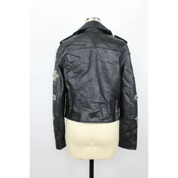 BlankNYC Gold Digger Jewel Moto Jacket XS NWT $188 - Picture 3 of 12